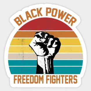 Black power freedom fighters Sticker